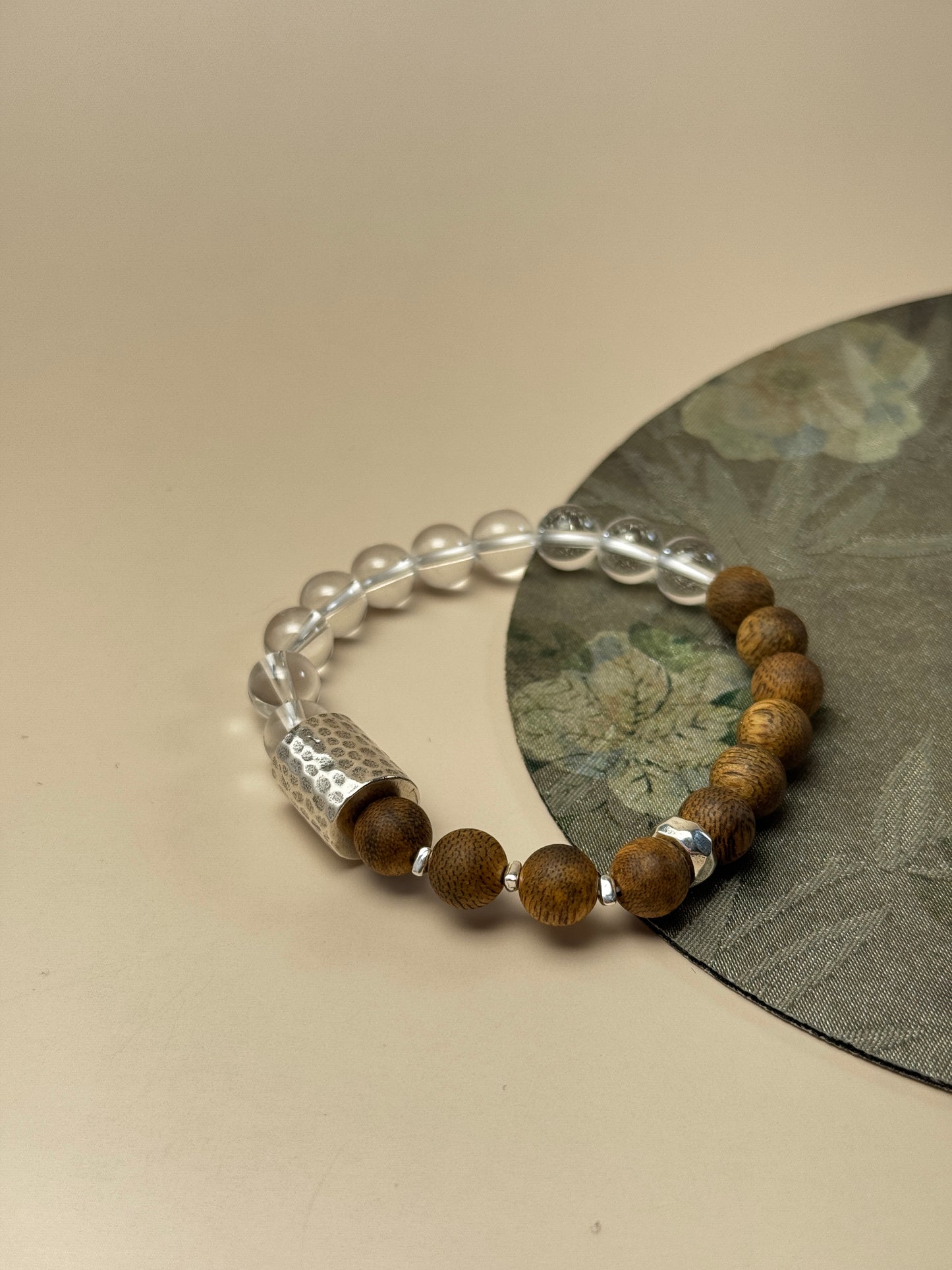 Clear Quartz & Agarwood Bracelet