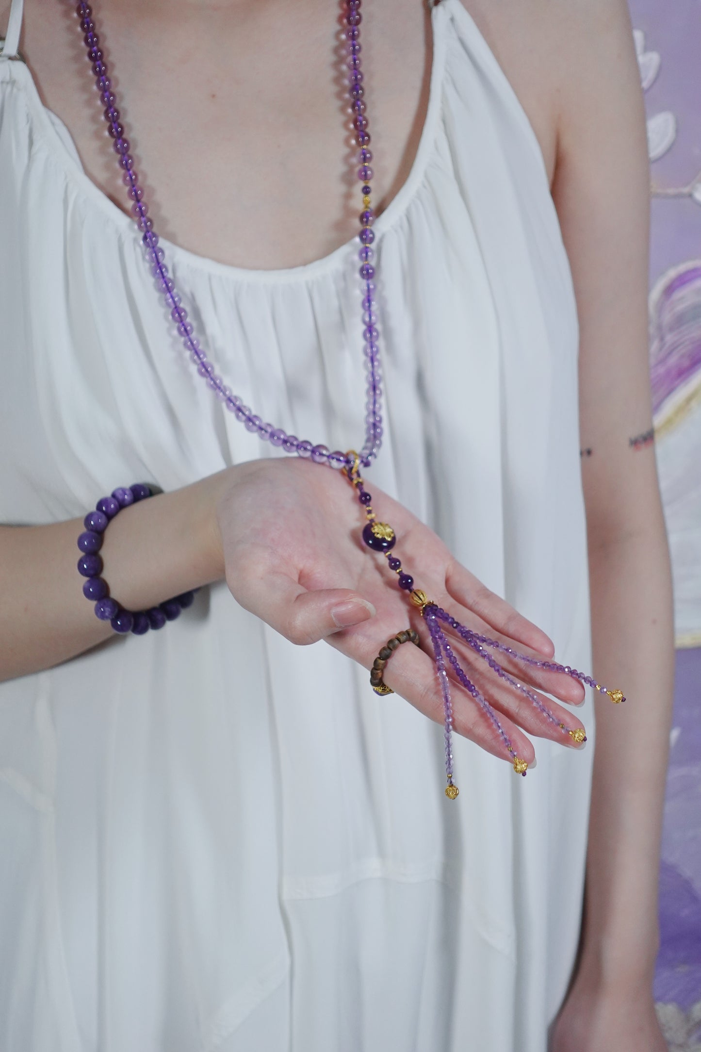 Amethyst Nine-Tailed Fox Necklace