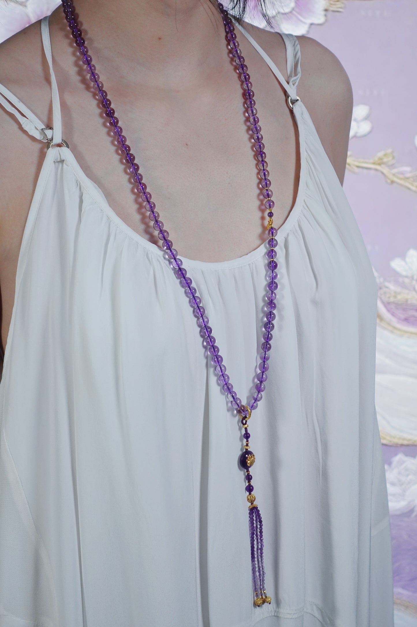 Amethyst Nine-Tailed Fox Necklace