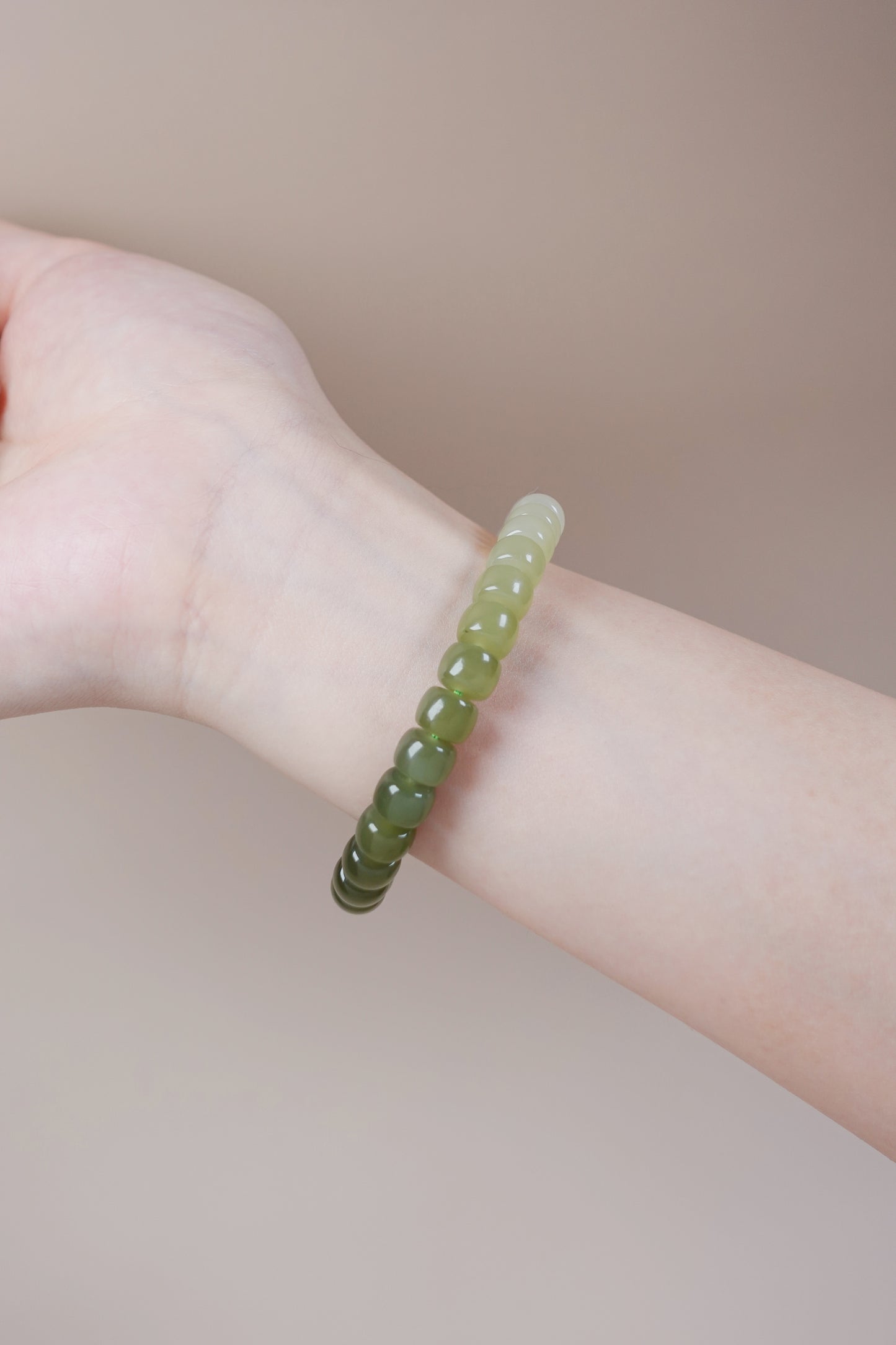 Green Jade Gradient Bracelet
