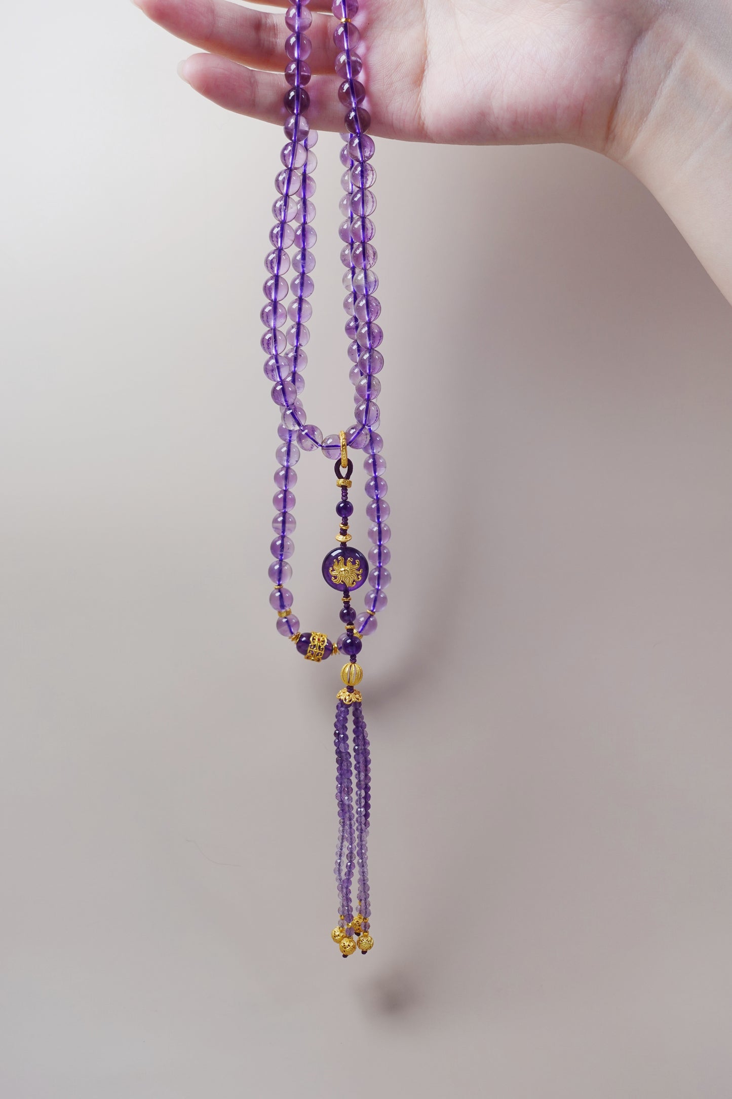 Amethyst Nine-Tailed Fox Necklace