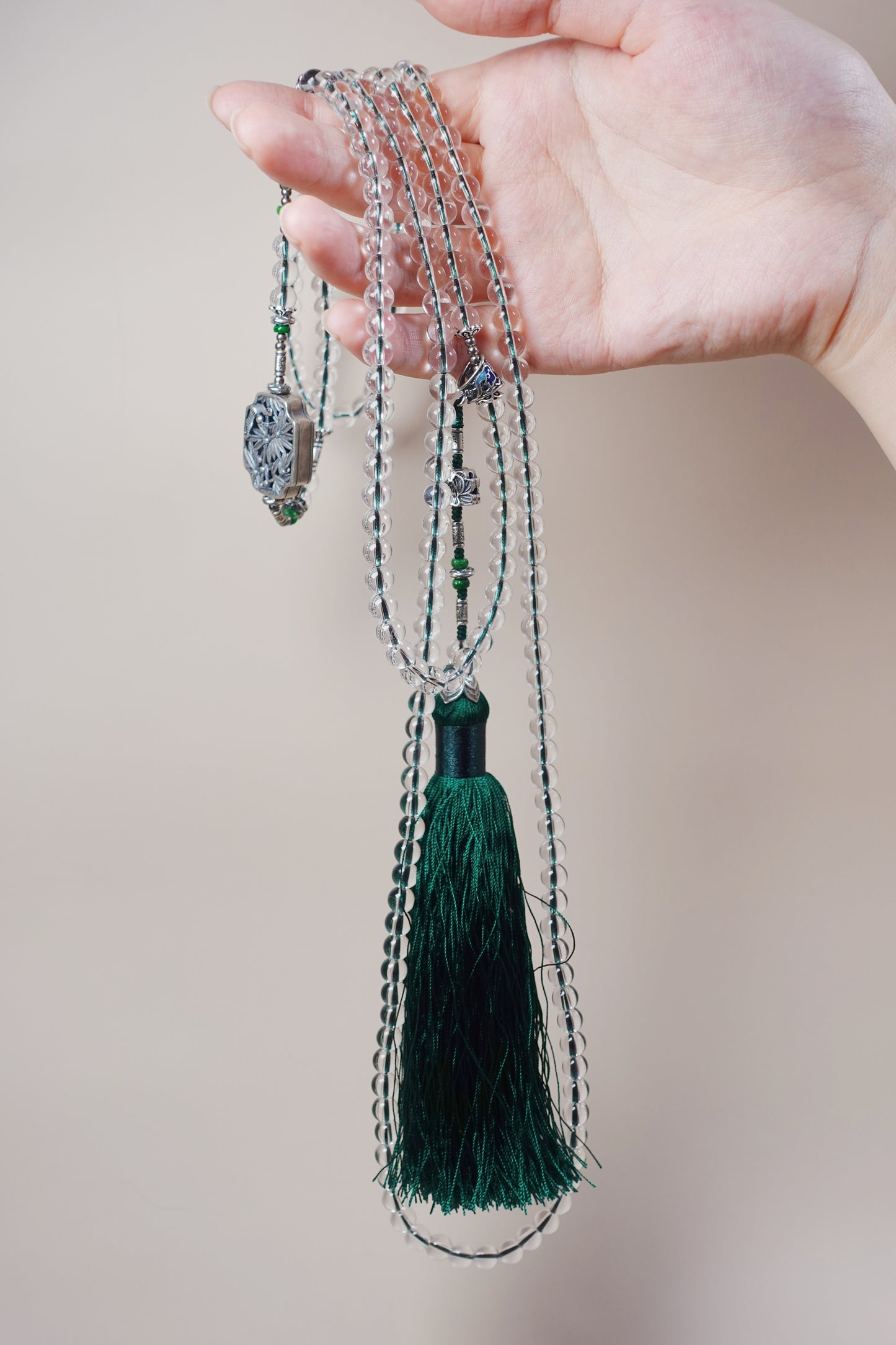 Clear Quartz & Silver Body Chain