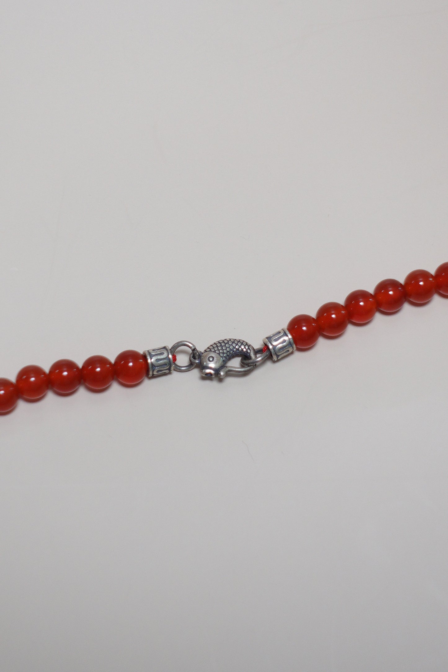 Red Agate Tower Bead Necklace
