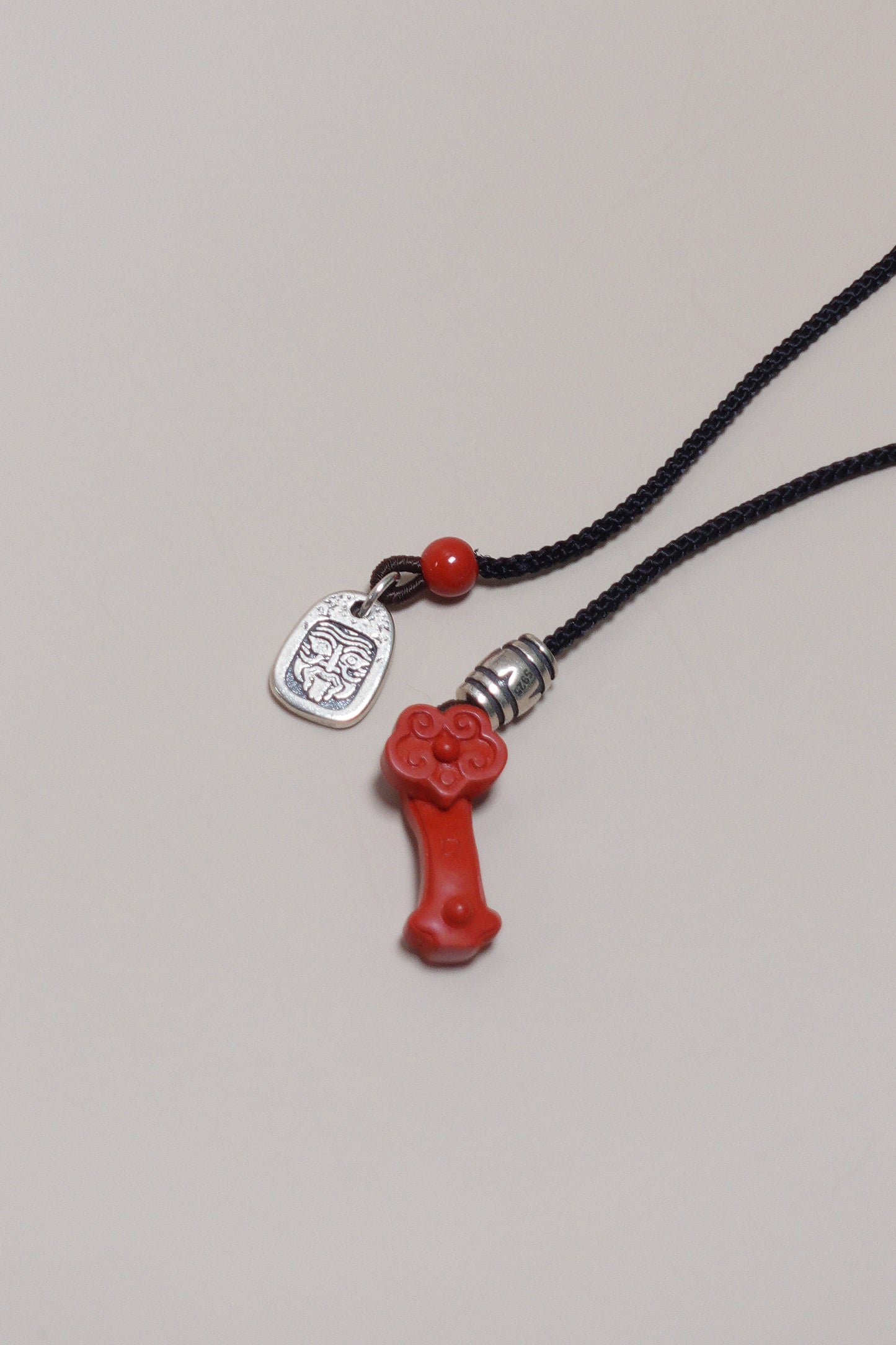 Cinnabar Nectar Vase Pendant Necklace