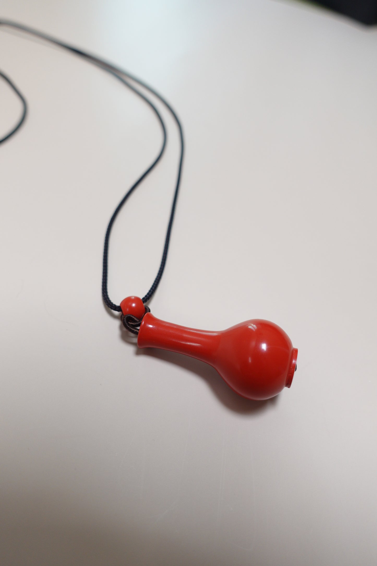 Cinnabar Nectar Vase Pendant Necklace
