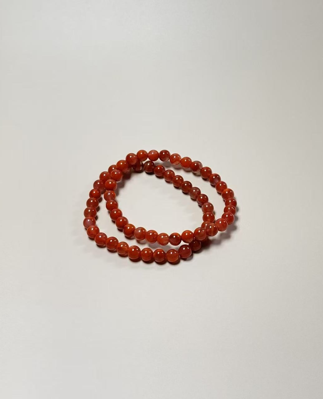 6mm flame-patterned red agate bracelet, symbolic Fire element jewelry for vitality and strength