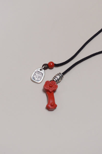 Cinnabar Nectar Vase Pendant Necklace