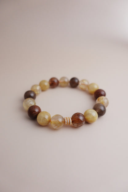 Golden Rutilated Quartz Bracelet