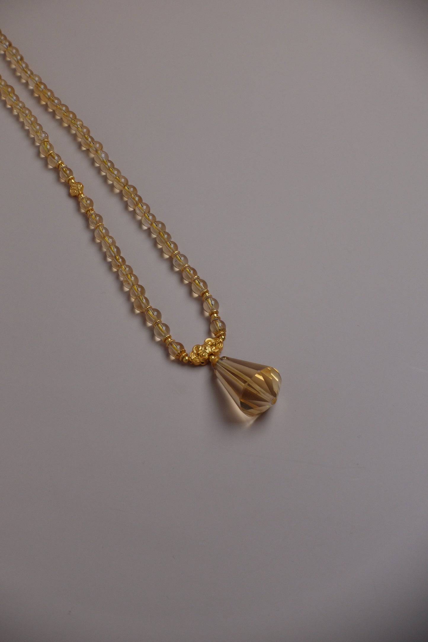 Sunlit Chorus Necklace – Natural Citrine & Gold-Plated Silver