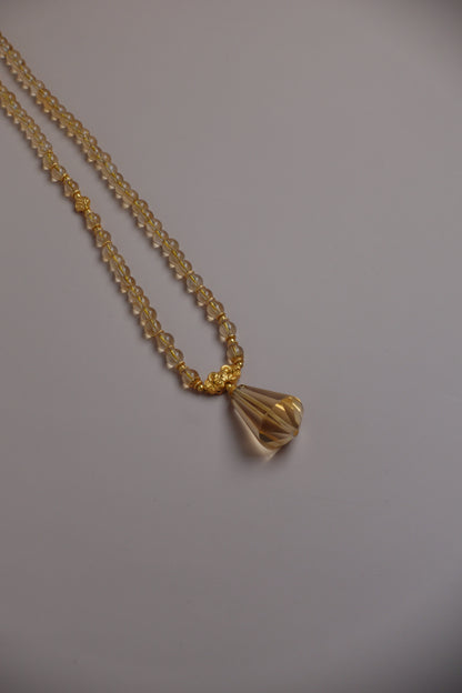 Sunlit Chorus Necklace – Natural Citrine & Gold-Plated Silver