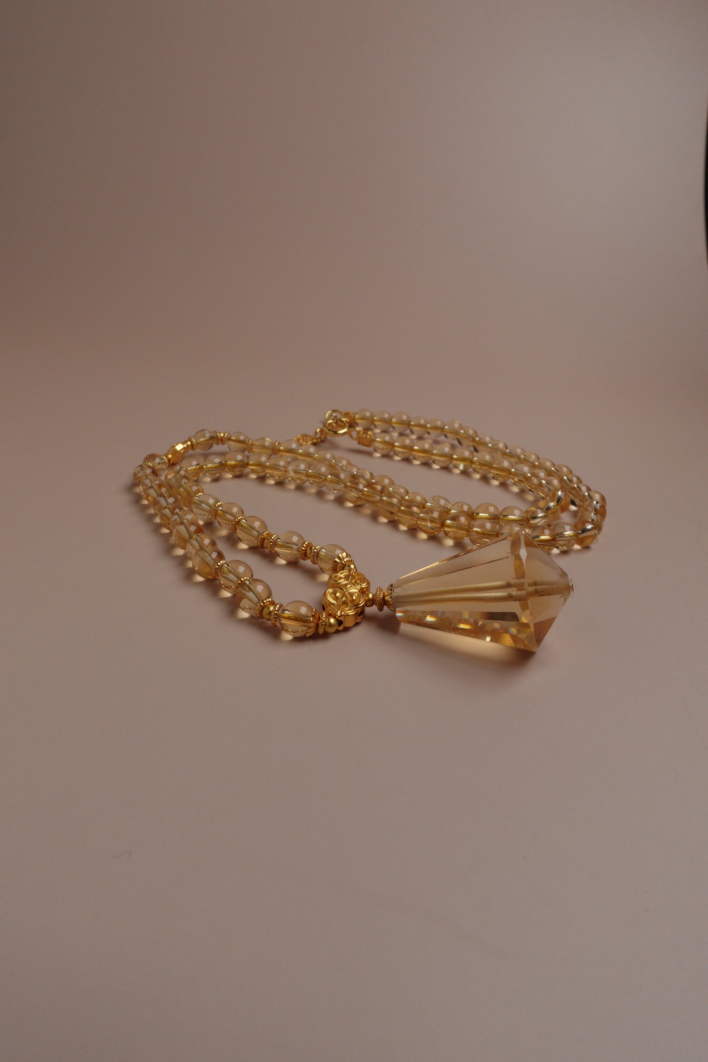 Sunlit Chorus Necklace – Natural Citrine & Gold-Plated Silver