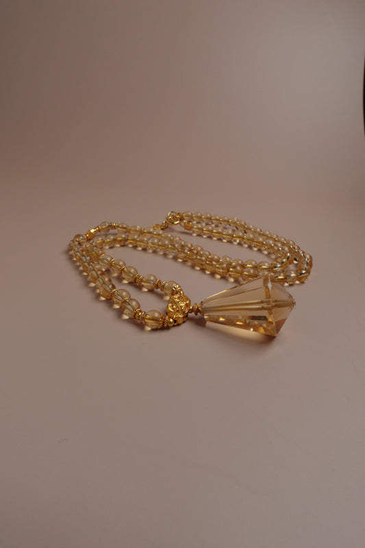 Sunlit Chorus Necklace – Natural Citrine & Gold-Plated Silver