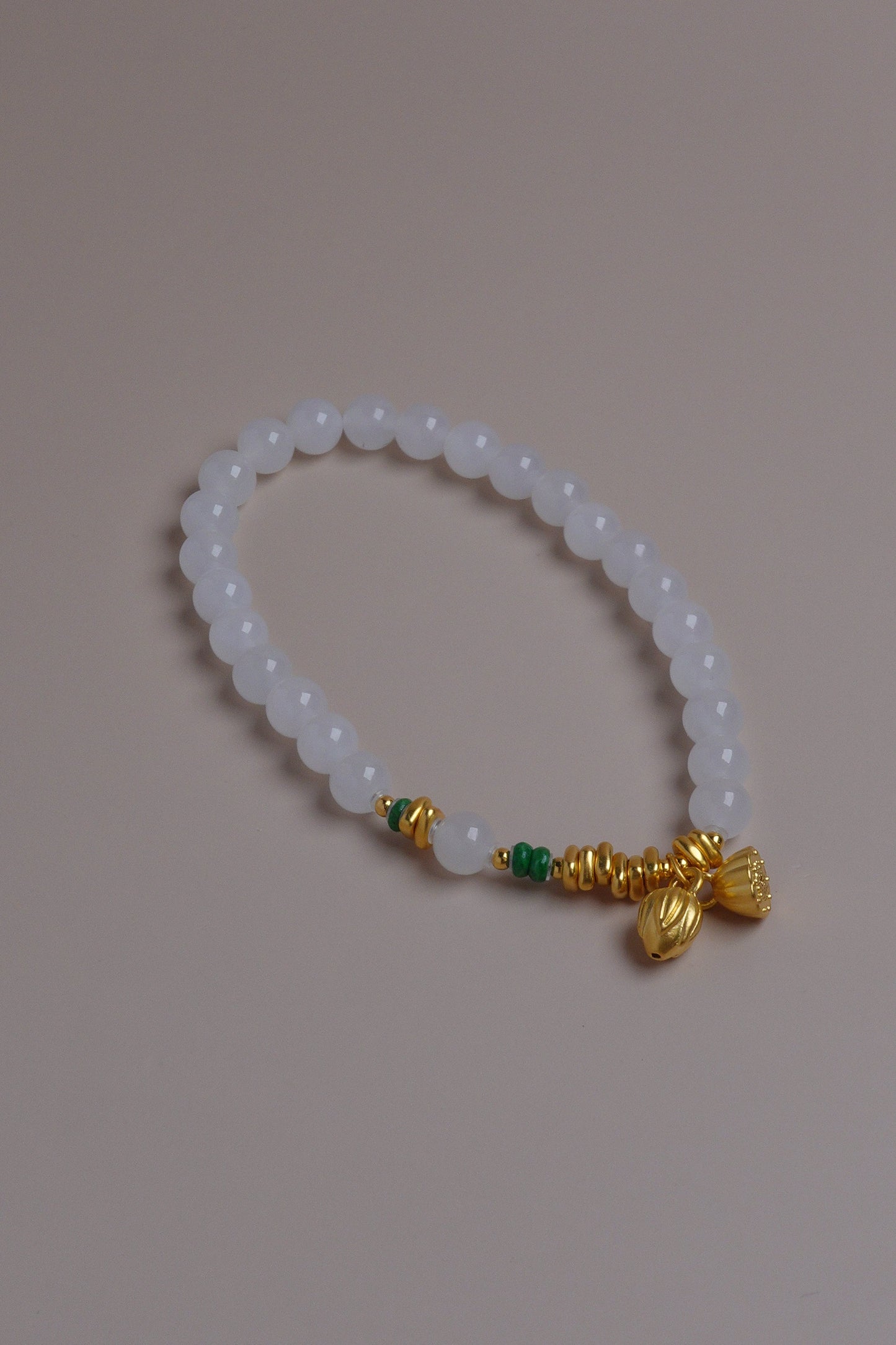 Lotus Seed Bracelet – Hetian Jade & Jadeite Gold Vermeil
