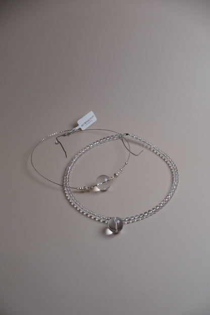 Luna Orb Necklace – Clear Quartz