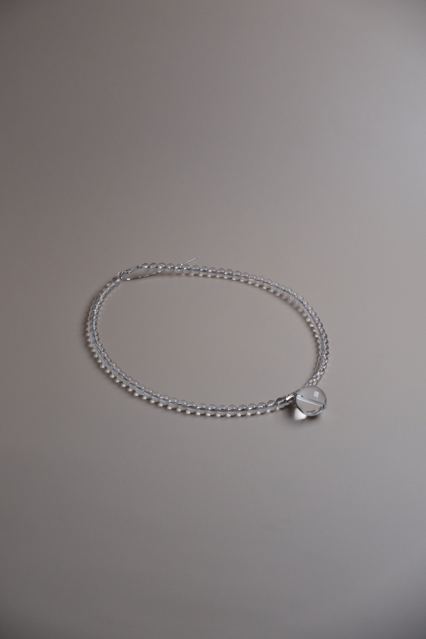 Luna Orb Necklace – Clear Quartz