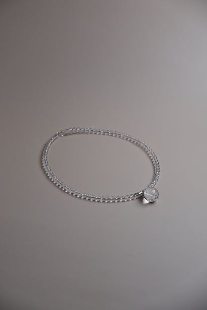 Luna Orb Necklace – Clear Quartz