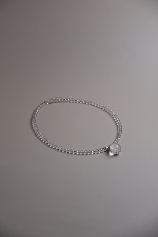 Luna Orb Necklace – Clear Quartz