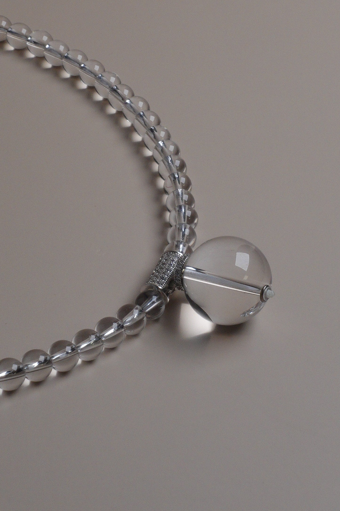 Luna Orb Necklace – Clear Quartz