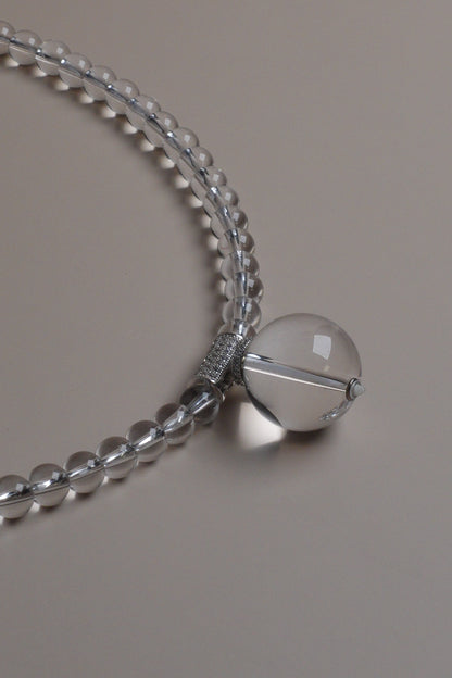 Luna Orb Necklace – Clear Quartz