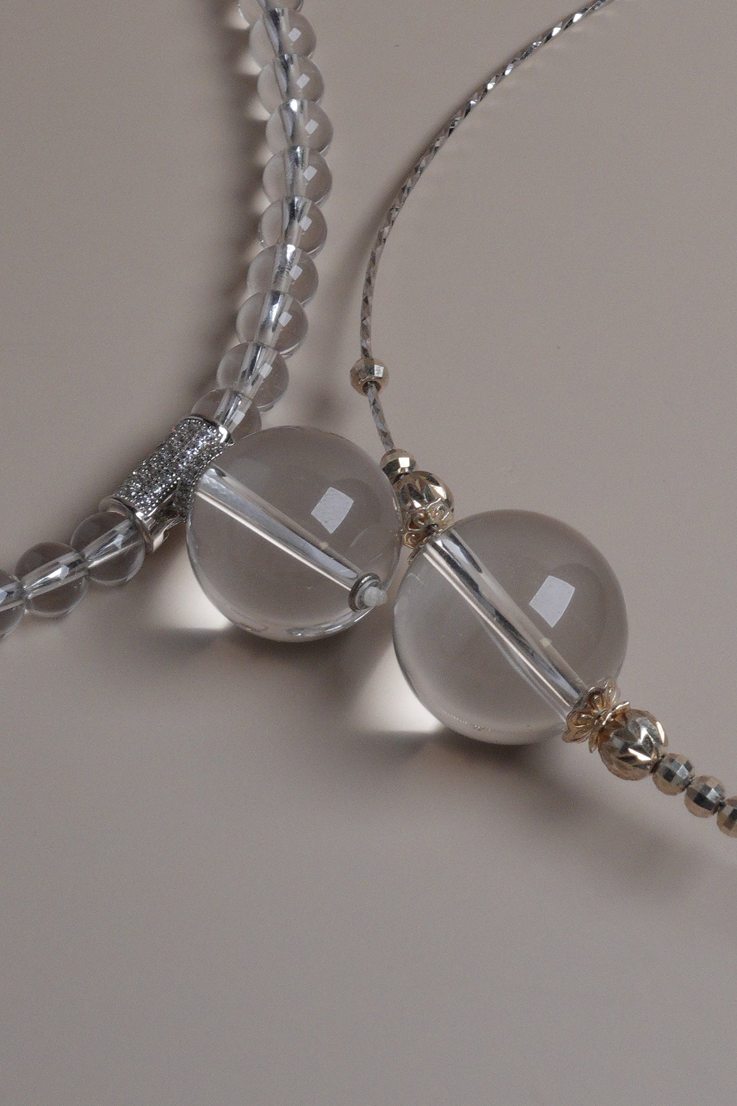 Luna Orb Necklace – Clear Quartz