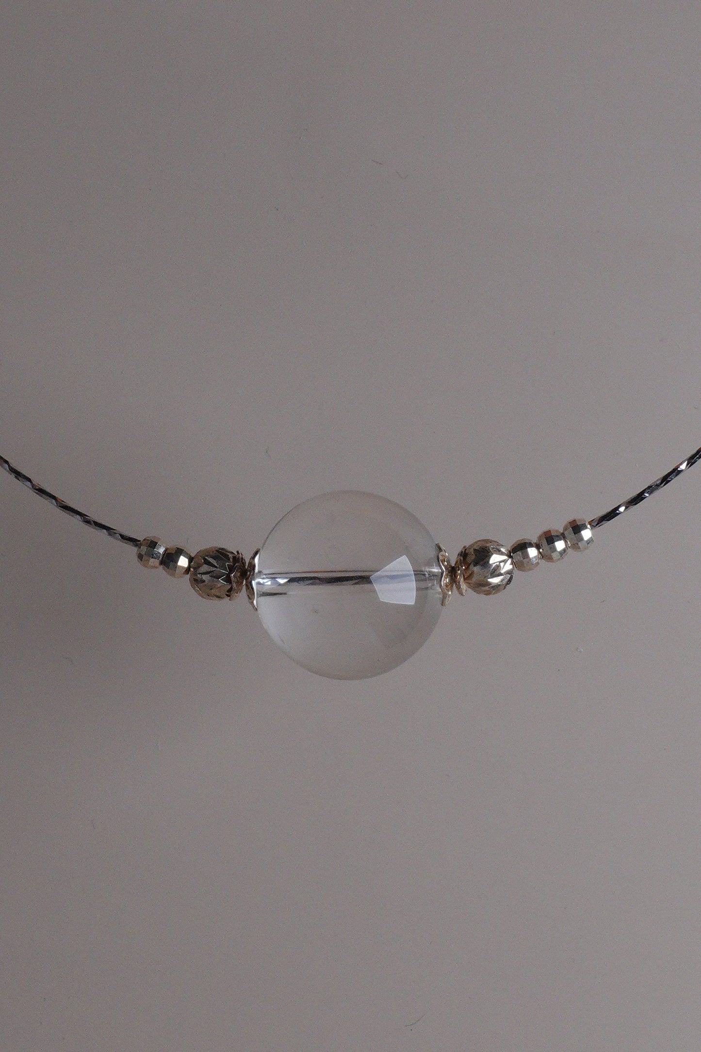 Luna Orb Necklace – Clear Quartz