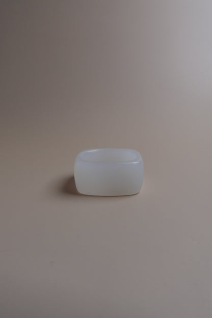 Pure Form Ring – White Nephrite (Hetian Jade)