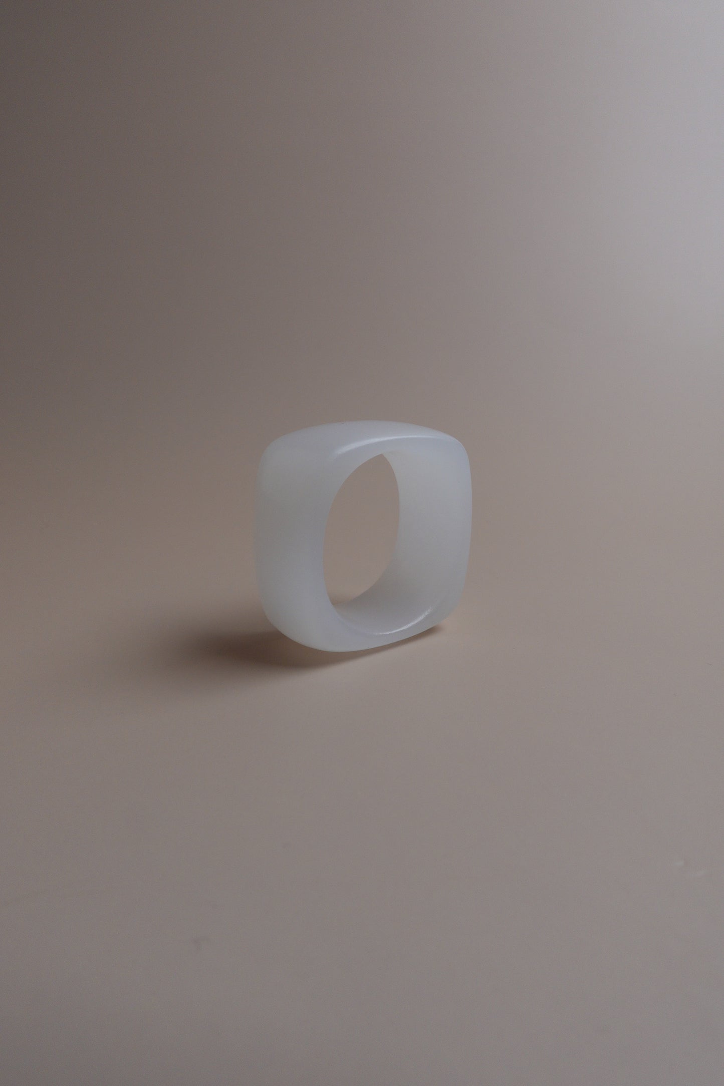 Pure Form Ring – White Nephrite (Hetian Jade)