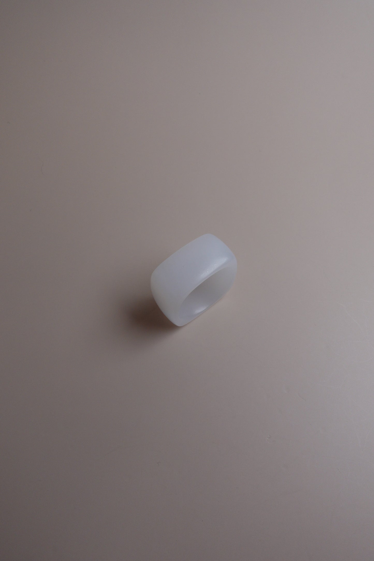 Pure Form Ring – White Nephrite (Hetian Jade)