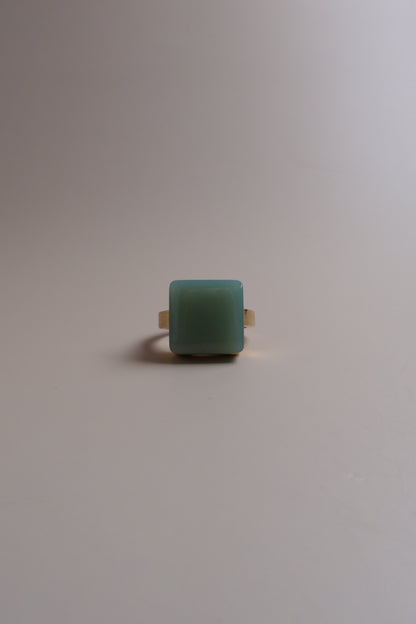 Celadon Glow Ring – Celadon Nephrite (Hetian Jade) & 18K Gold