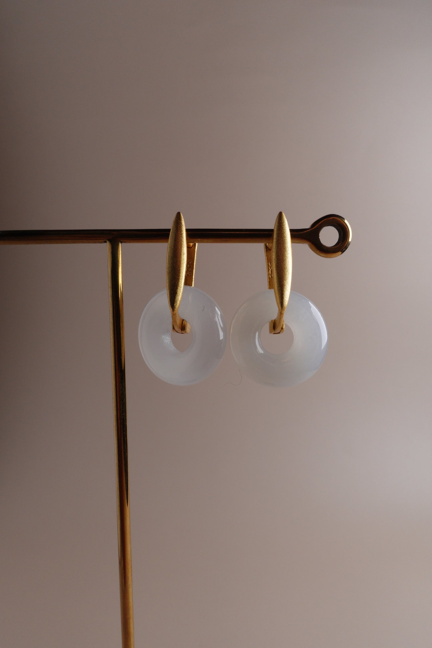 Peace Buckle Earrings – Hetian Jade