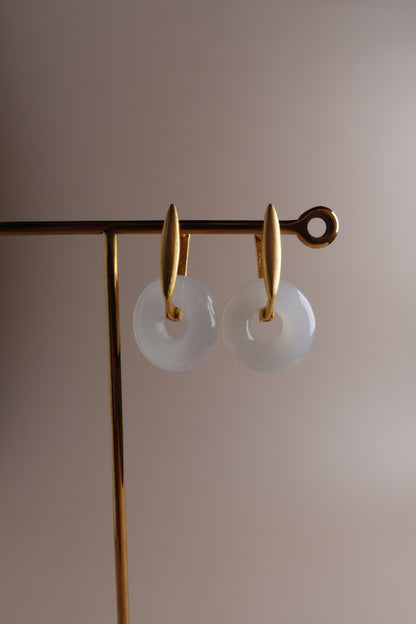 Peace Buckle Earrings – Hetian Jade